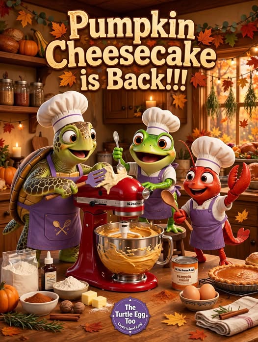 Pumpkin cheesecake seasonal announcement